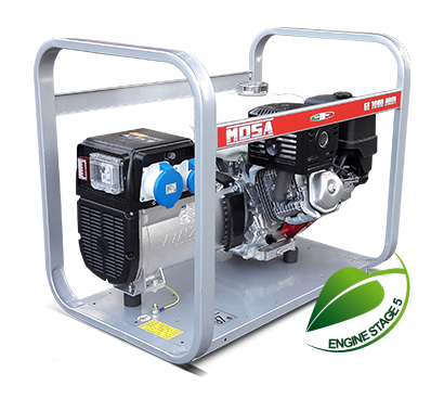 Generator curent monofazic Mosa GE 7000 HBM / Honda GX270 / 11,7CP / răcire cu aer / pornire manuală la sfoară / gama “Open Frame”