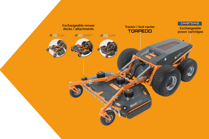 Tocător multifuncțional radiocomandat 4x4 pe acumulator RAYMO B TORPEDO, fără accesorii, roți și acumulator