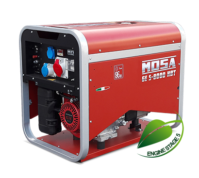 Generator curent trifazic / monofazic MOSA GE S-8000 HBT - AVR / Honda i-GX390 / 11.7CP / răcire cu aer / pornire electrică și manuală