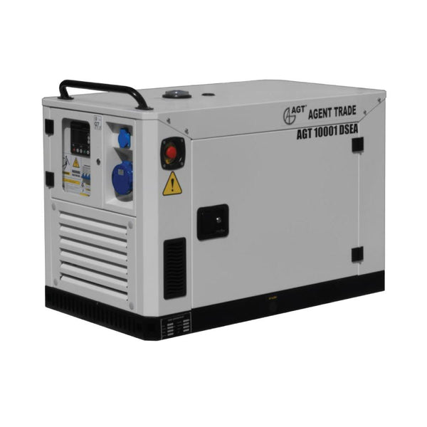 Generator curent staționar monofazat AGT 10001 DSEA, 9,6kVA, 16CP, diesel, starter electric, bujii incandescente, răcire cu lichid