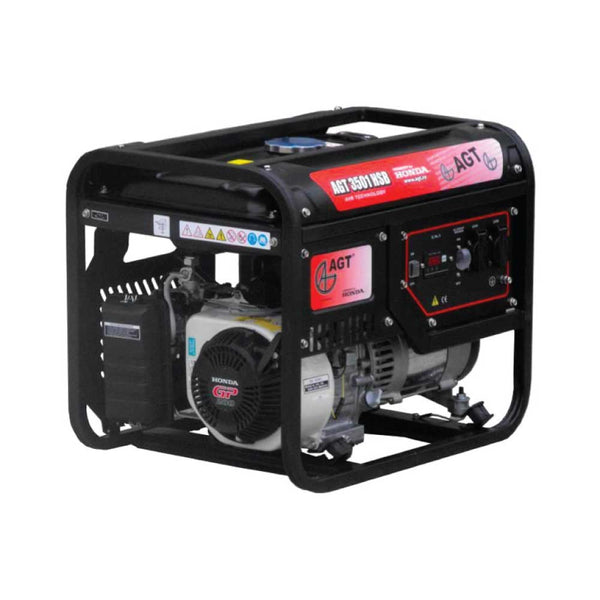 Generator curent monofazic AGT 3501 HSB GP, 3kVA, motor Honda GP200, 6,5CP, pe benzină, senzor lipsă ulei, întreruptor magnetotermic