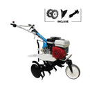 Motosapă AGT 5580 GX160, 5,5CP, benzină, 80CM, 73kg cu roți pneumatice, plug și adaptor prindere accesorii