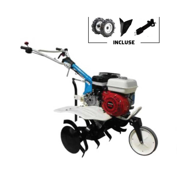 Motosapă AGT 5580 GX160, 5,5CP, benzină, 80CM, 73kg cu roți pneumatice, plug și adaptor prindere accesorii