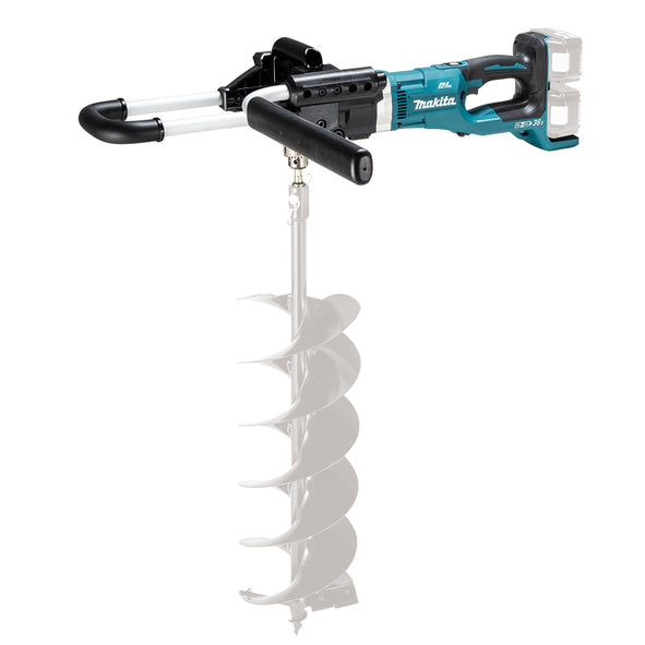 Foreză de pământ Makita DDG460ZX7 compatibilă cu acumulatori LXT18V (x2) cu burghiu de pământ de Ø 150 mm inclus