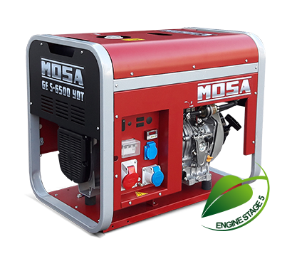 Generator curent monofazic MOSA GE S-5000 HBM - AVR / Honda i-GX270 / 8.6CP / răcire cu aer / pornire electrică și manuală