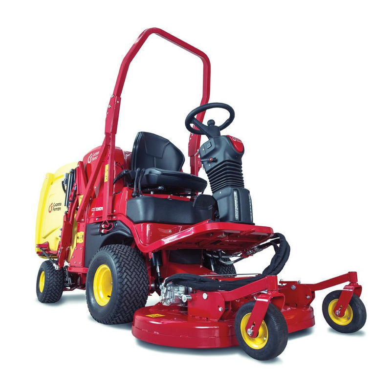 Tractoraș de tuns gazon multifuncțional cu platou în fața roților Gianni Ferrari GTS220 DW – 4WD / 9292030, 22CP, 112CM, 4 roți motrice și descărcare la 181 cm