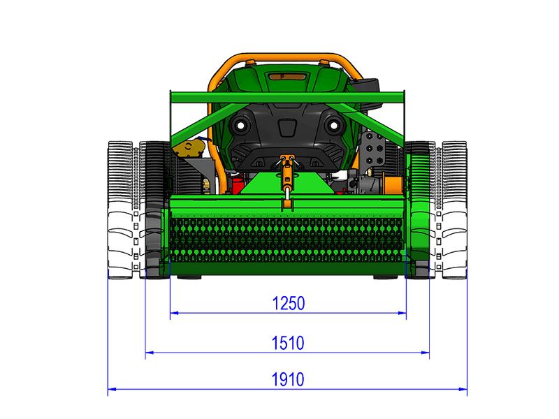 Tocător multifuncțional șenilat și radiocomandat MDB Green Climber LV800 PRO, 76CP