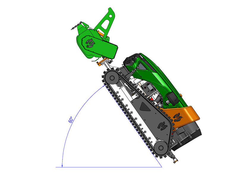 Tocător multifuncțional șenilat și radiocomandat MDB Green Climber LV800 PRO, 76CP