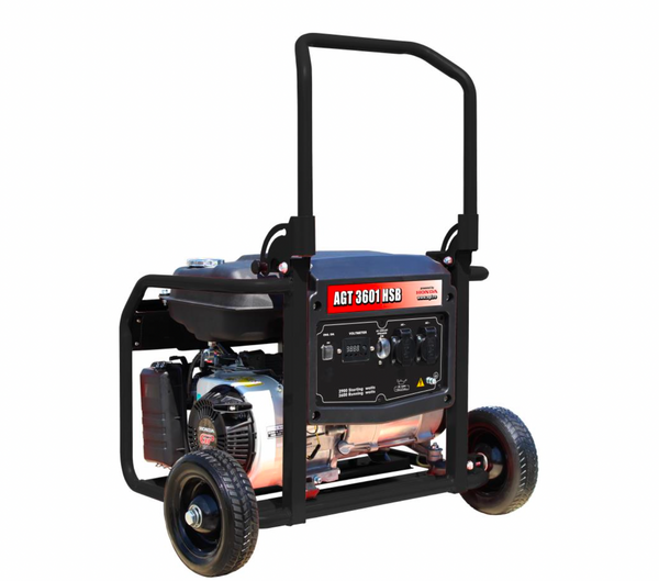 Generator curent monofazic AGT 3601 HSB GP, 3kVA, motor Honda GP200, 6,5CP, pe benzină, pornire cu demaror mecanic