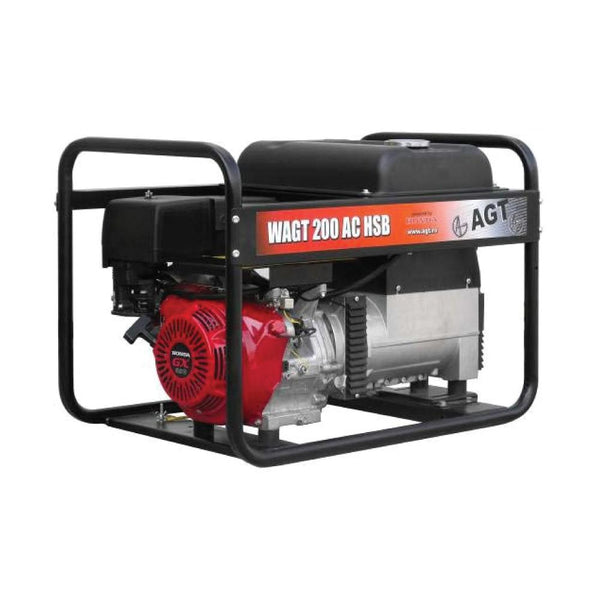 Generator curent de sudură WAGT 220 DC BSBE R26, 6,5 kVA (3~) / 3,5 kVA (1~), motor BRIGGS & STRATTON Series 2100, 14CP, pe benzină, protecție termică, senzor lipsă ulei, contor orar, starter electric