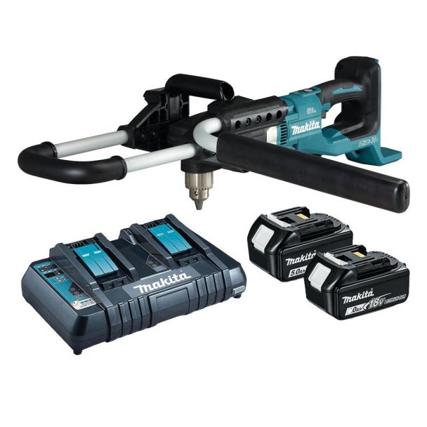 Foreză de pământ Makita DDG460T2X7 2x18V LXT, 2 turații 0-350 / 0-1,400 RPM + 2 acumulatori BL1850 + încărcător DC18RD