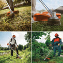 Motocoasă Stihl FS 56, benzină, 1,1CP, motor 2T, cuțit iarbă (inclus) și cap tăietor cu fir (opțional)