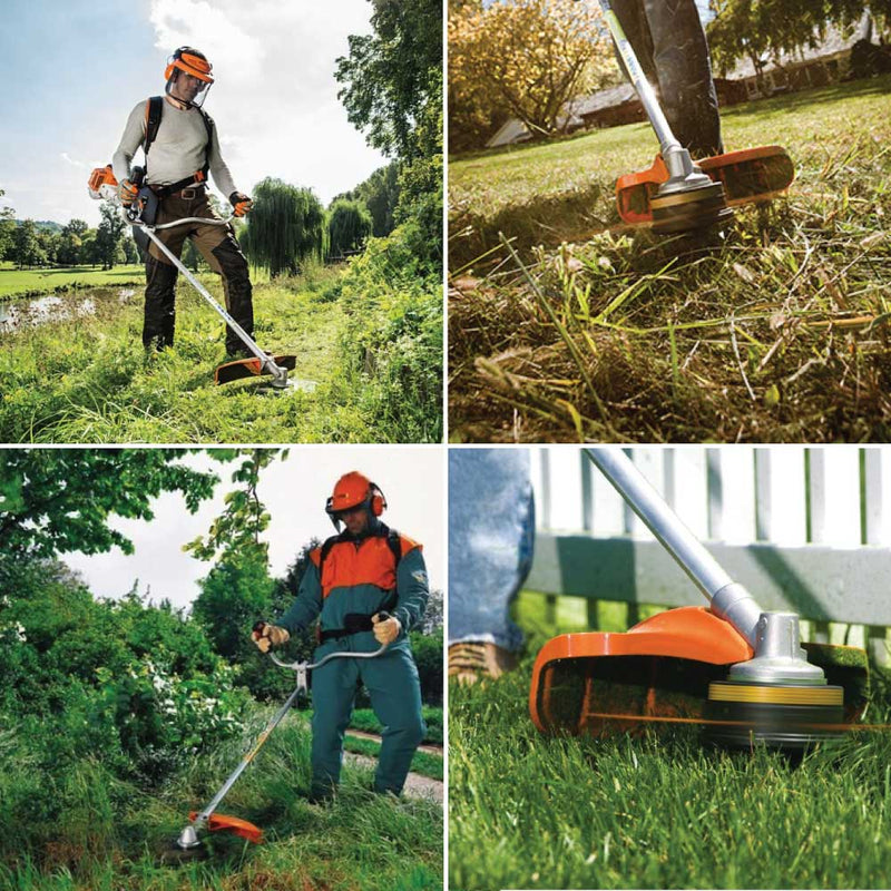 Motocoasă Stihl FS 70 C-E, benzină, 1,2CP, motor 2T, tehnologie 4-MIX, cuțit iarbă (inclus) și cap tăietor cu fir (opțional) + CADOU: Ulei amestec 0.5 litri