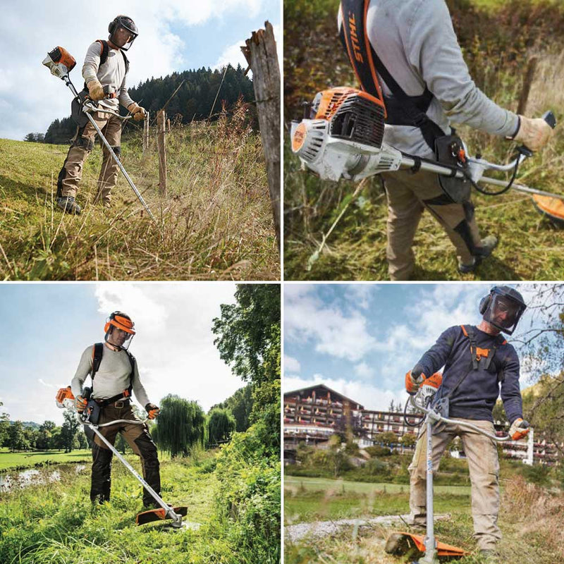 Motocoasă Stihl FS 91, benzină, 1,3CP, motor 2T, tehnologie 4-MIX, cuțit iarbă (inclus) și cap tăietor cu fir (opțional) + CADOU: Ulei amestec 0.5 litri