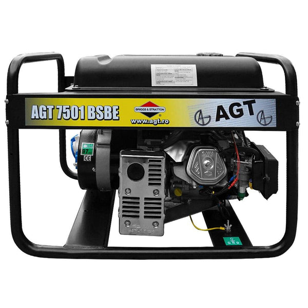 Generator curent monofazic AGT 7501 BSBE SE, 6,4kVA, motor BRIGGS & STRATTON SERIES 2100, 14CP, pe benzină, protecție termică, contor orar, starter electric