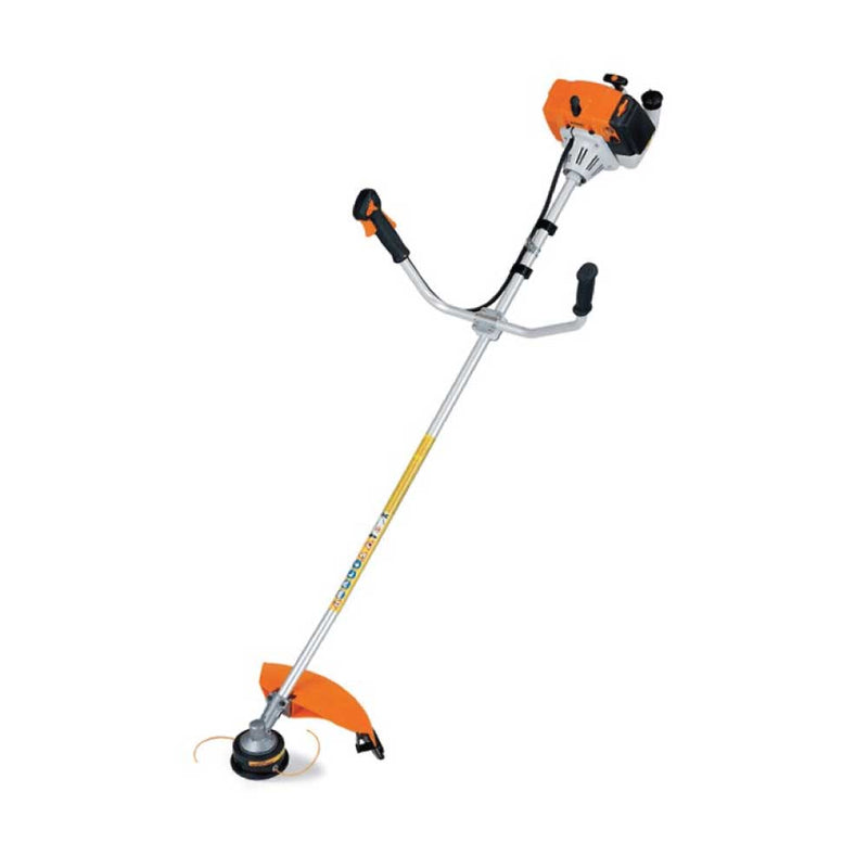 Motocoasă Stihl FS 120, benzină, 1,8CP, motor 2T, cuțit iarbă (inclus) și cap tăietor cu fir (opțional)